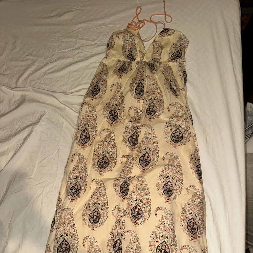 Free People Maxi Floral Dress with Triangle Top - Backless